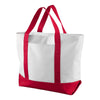 UltraClub White/Red Bay View Giant Zippered Boat Tote