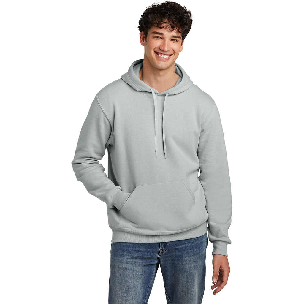 Jerzees Men's Frost Grey Heather Eco Premium Blend Pullover Hooded Sweatshirt