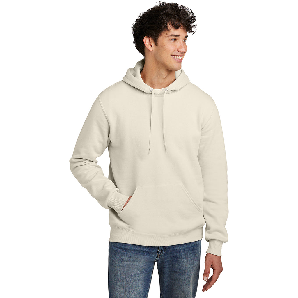 Jerzees Men's Sweet Cream Heather Eco Premium Blend Pullover Hooded Sweatshirt