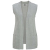 Edwards Women's Grey Heather Open Cardigan Sweater Vest