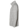 Weatherproof Men's Light Grey Heather Sweater Fleece Quarter-Zip Henley