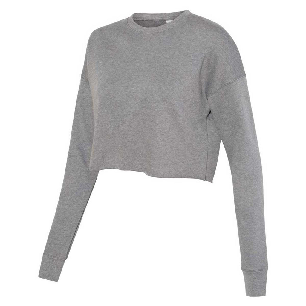 BELLA + CANVAS Women's Deep Heather Cropped Crew Fleece