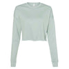 BELLA + CANVAS Women's Dusty Blue Cropped Crew Fleece