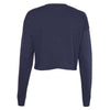 BELLA + CANVAS Women's Navy Cropped Crew Fleece