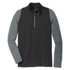 Nike Men's Black/Dark Grey/Gym Red Dri-FIT Stretch 1/2-Zip