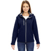 North End Women's Classic Navy Prospect Two-Layer Fleece Bonded Soft Shell Hooded Jacket