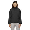 Core 365 Women's Black Cruise Two-Layer Fleece Bonded Soft Shell Jacket