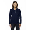 North End Women's Classic Navy Radar Half-Zip Performance Long-Sleeve Top