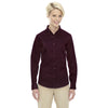 Core 365 Women's Burgundy Operate Long-Sleeve Twill Shirt