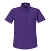 Core 365 Women's Campus Purple Optimum Short-Sleeve Twill Shirt