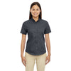 Core 365 Women's Carbon Optimum Short-Sleeve Twill Shirt