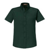 Core 365 Women's Forest Green Optimum Short-Sleeve Twill Shirt