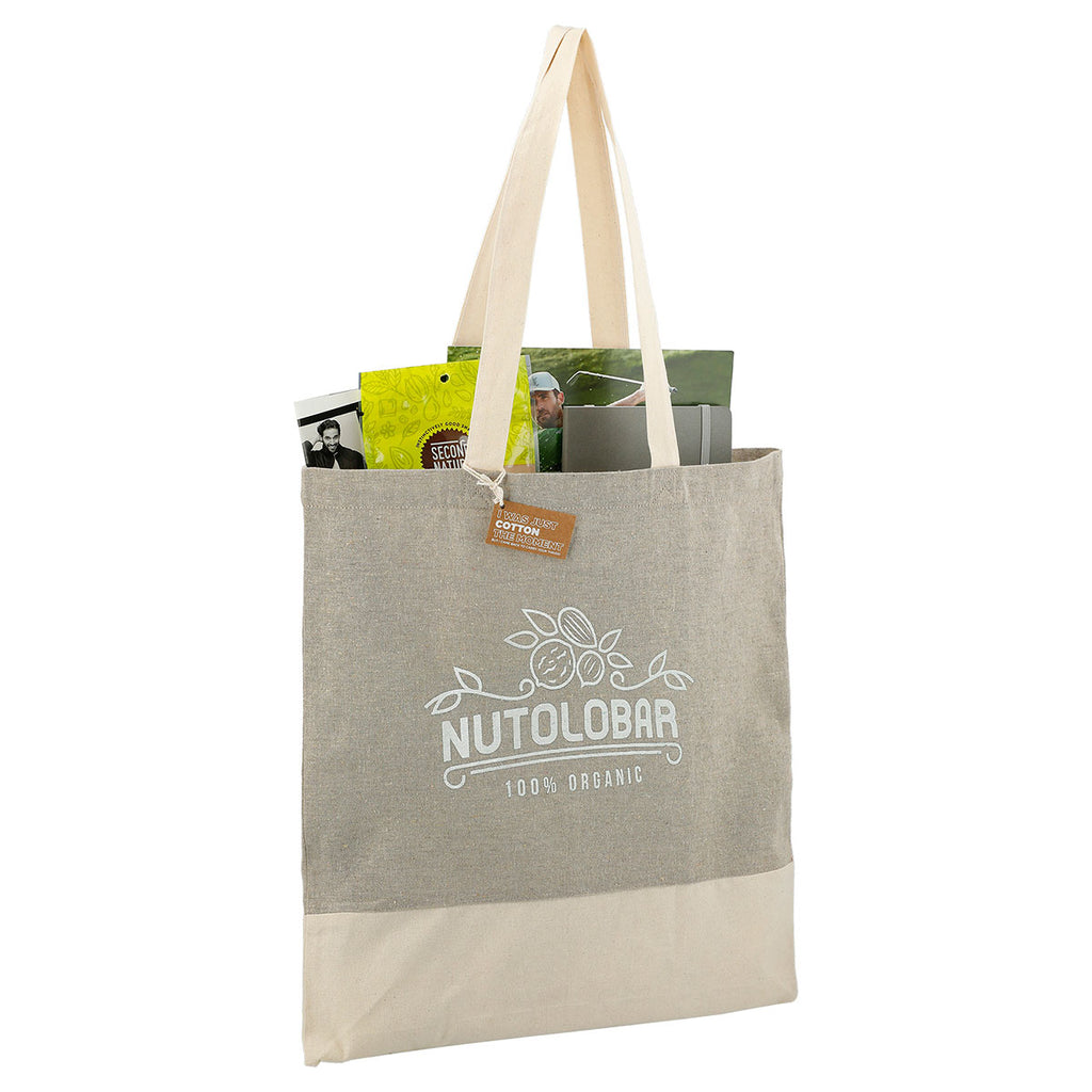 Leed's Grey Split Recycled 5oz Cotton Twill Convention Tote