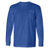 Bayside Men's Royal Blue USA-Made Long Sleeve T-Shirt with Pocket