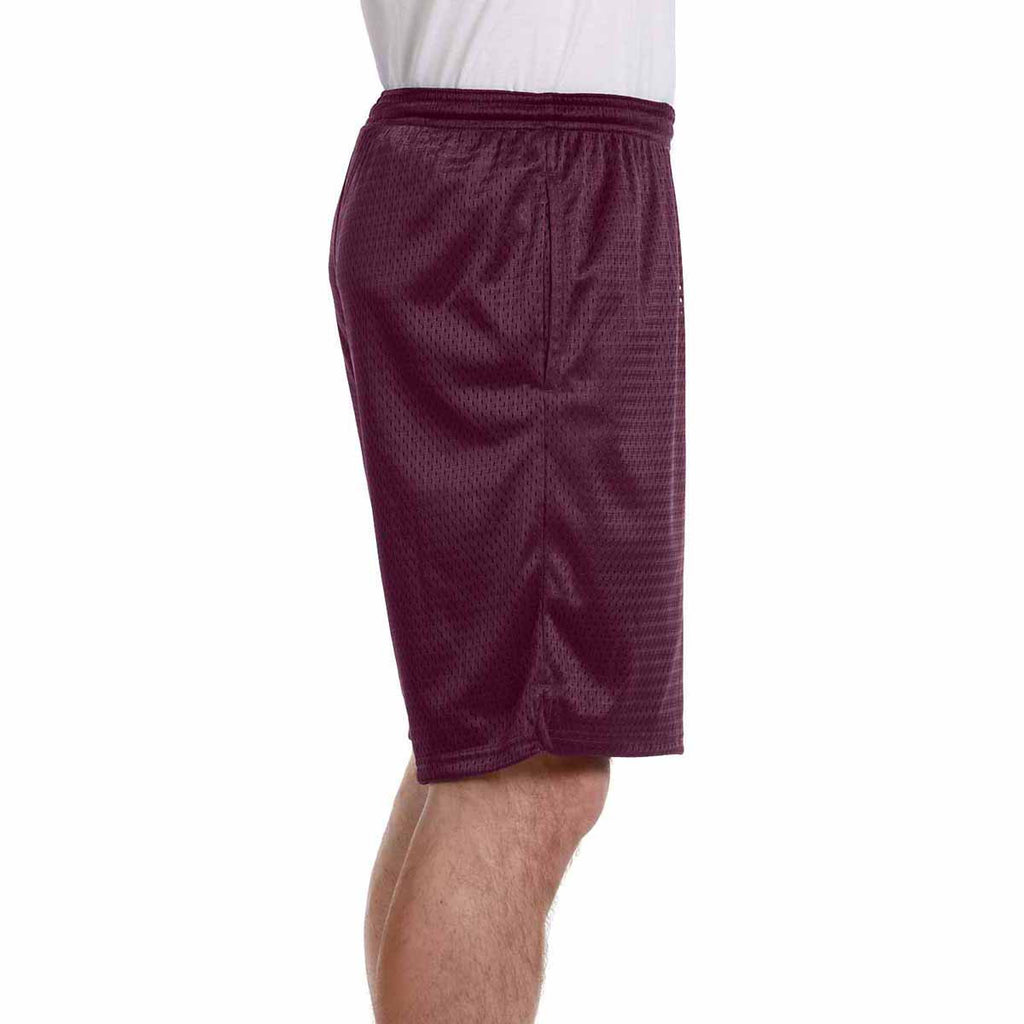 Champion Men's Maroon 3.7-Ounce Mesh Short with Pockets