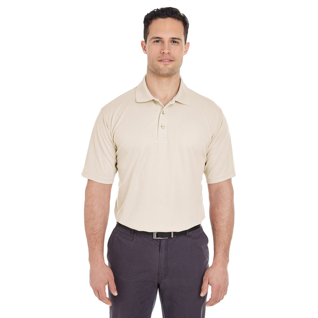 UltraClub Men's Stone Cool & Dry Mesh Pique Polo