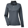 UltraClub Women's Charcoal Cool & Dry Sport Quarter-Zip Pullover