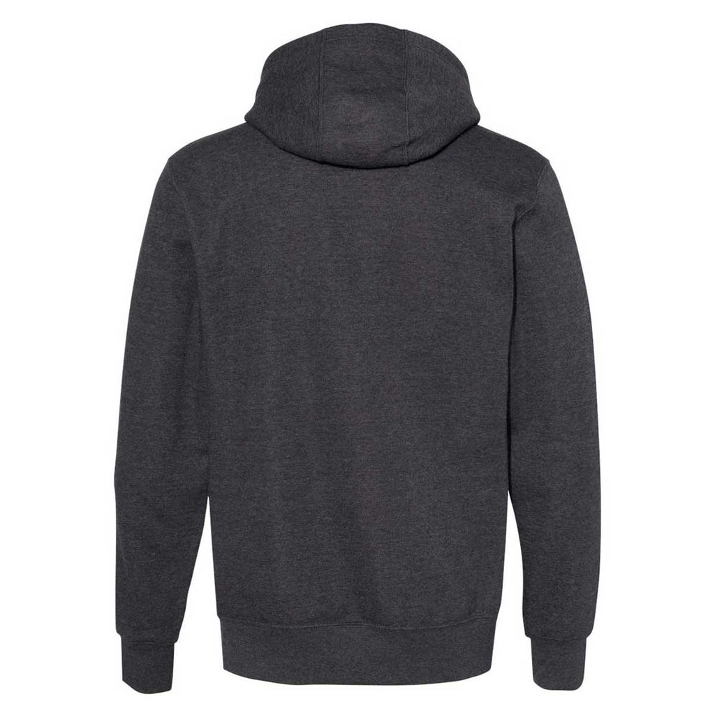 Russell Athletic Men's Charcoal Heather Cotton Rich Fleece Hooded Sweatshirt