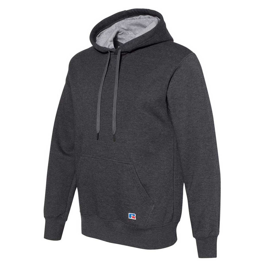 Russell Athletic Men's Charcoal Heather Cotton Rich Fleece Hooded Sweatshirt