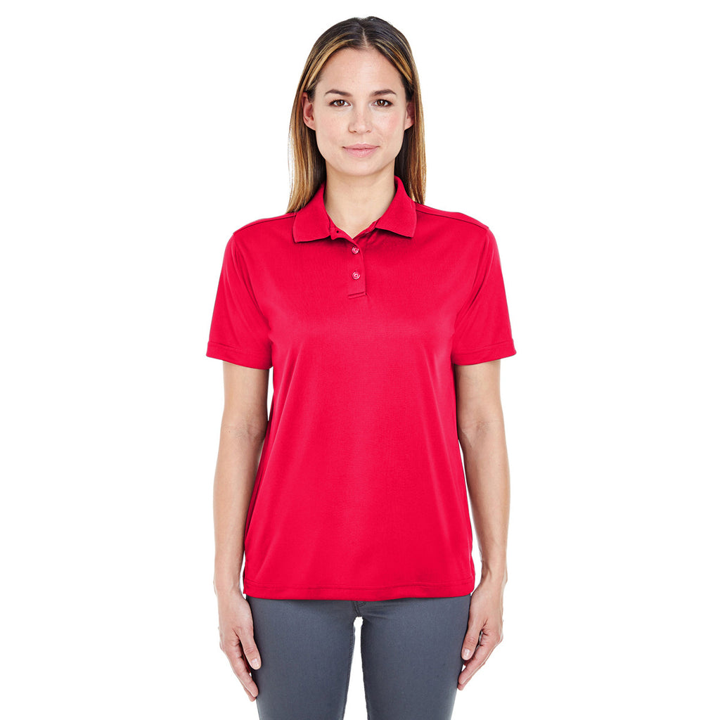 UltraClub Women's Red Cool & Dry Sport Polo