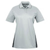 UltraClub Women's Grey/Black Cool & Dry Sport Two-Tone Polo