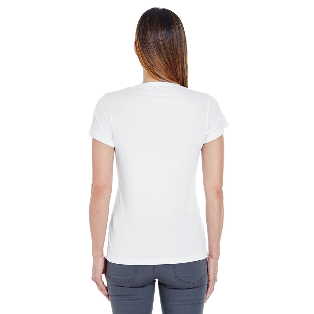 UltraClub Women's White Cool & Dry Sport Performance Interlock T-Shirt