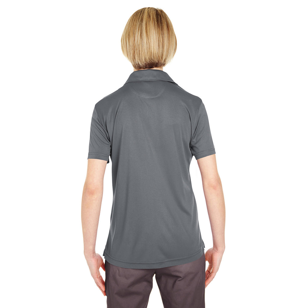 UltraClub Women's Charcoal Cool & Dry Sport Performance Interlock Polo