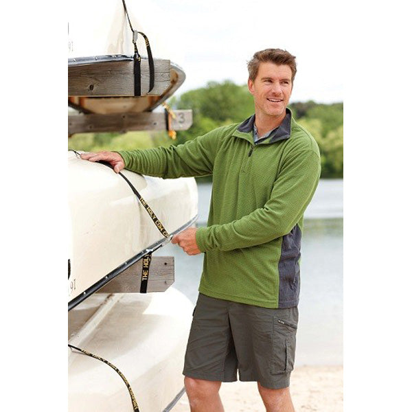 Landway Men's Reed/Charcoal Klamath Waffle-Knit Fleece Pullover