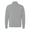 J. America Men's Silver Grey Heather Omega Stretch Terry Quarter-Zip Pullover