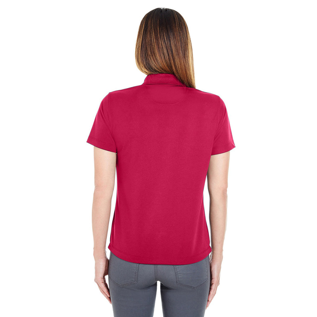 UltraClub Women's Cardinal Cool & Dry Stain-Release Performance Polo