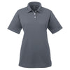 UltraClub Women's Charcoal Cool & Dry Stain-Release Performance Polo