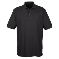 UltraClub Men's Black Classic Pique Polo
