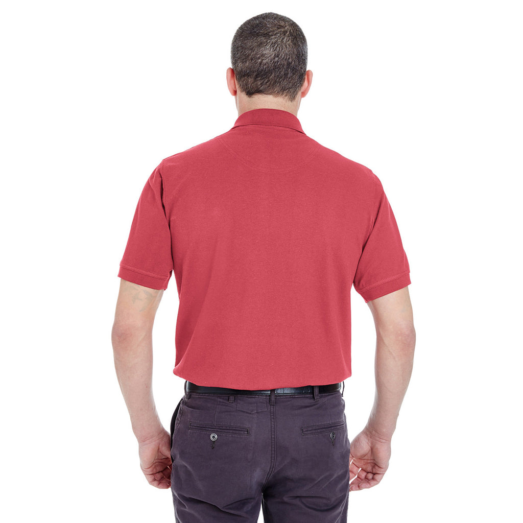 UltraClub Men's Cardinal Classic Pique Polo