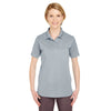 UltraClub Women's Silver Cool & Dry 8 Star Elite Performance Interlock Polo