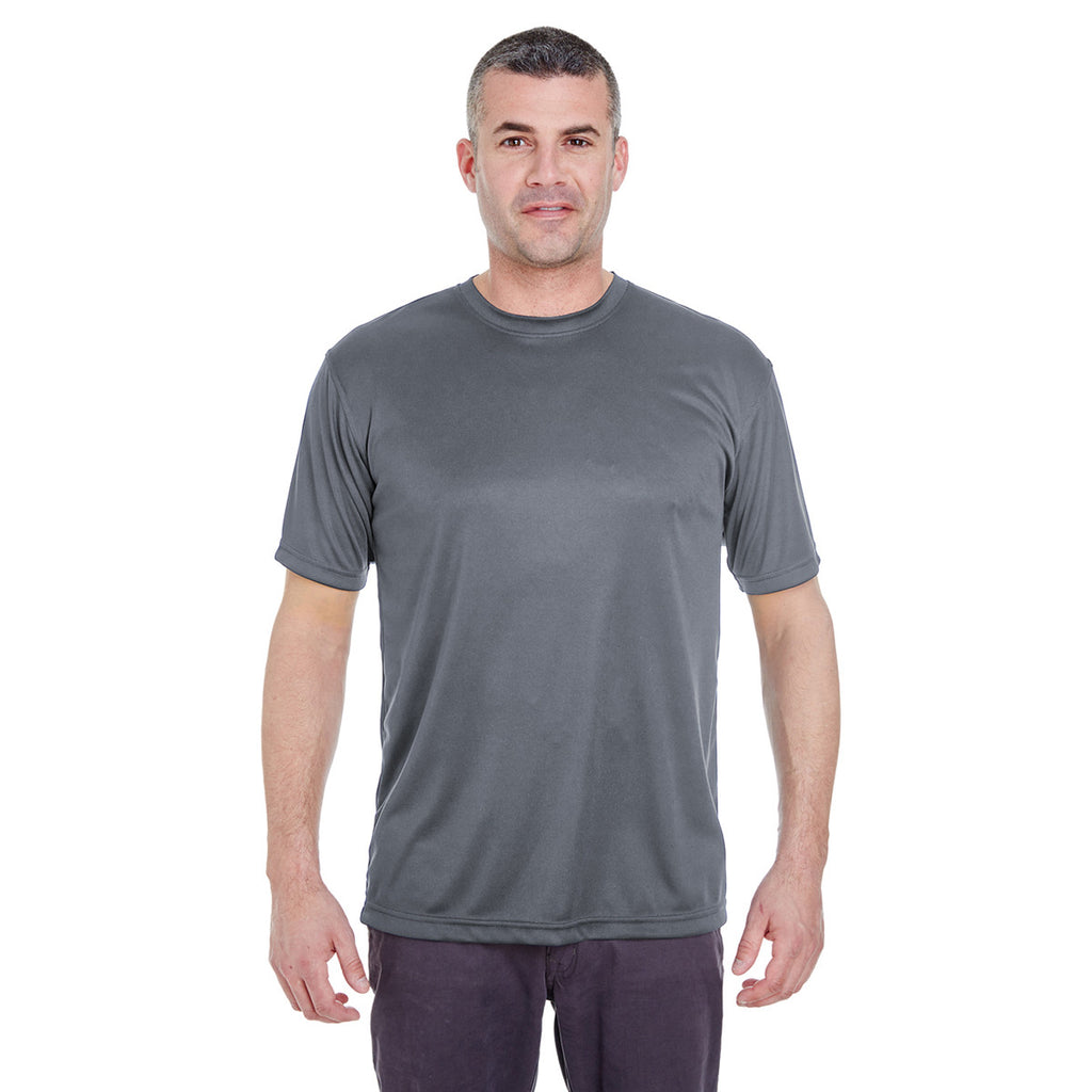 UltraClub Men's Charcoal Cool & Dry Basic Performance T-Shirt