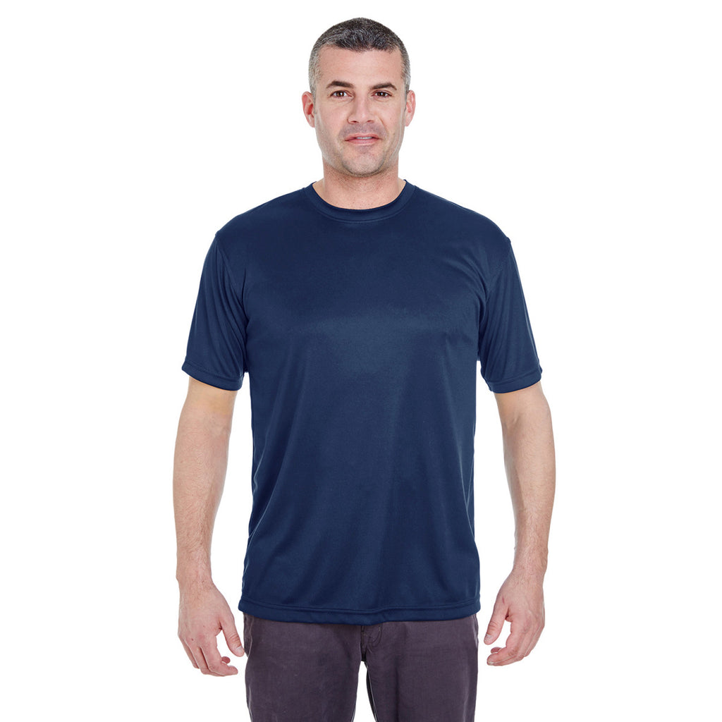 UltraClub Men's Navy Cool & Dry Basic Performance T-Shirt