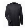 UltraClub Men's Black Cool & Dry Performance Long-Sleeve Top