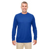 UltraClub Men's Royal Cool & Dry Performance Long-Sleeve Top