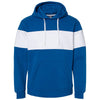 J. America Men's Royal Varsity Fleece Colorblocked Hooded Sweatshirt