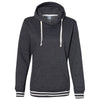 J. America Women's Black Relay Hooded Pullover Sweatshirt