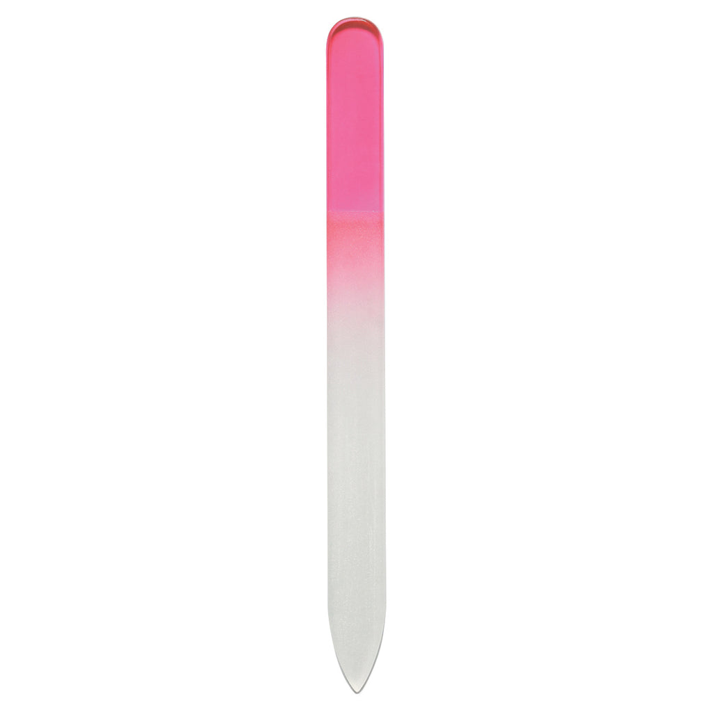 Hit Pink Glass Nail File in Sleeve