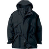 North End Men's Black 3-in-1 Parka with Dobby Trim