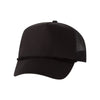 Valucap Black Five-Panel Trucker Cap