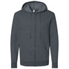 Alternative Apparel Men's Dark Heather Grey Eco-Cozy Fleece Zip Hoodie