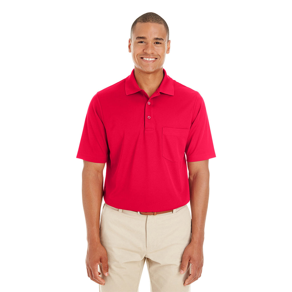 Core 365 Men's Classic Red Origin Performance Pique Polo with Pocket