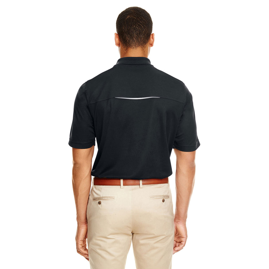 Core 365 Men's Black Radiant Performance Pique Polo