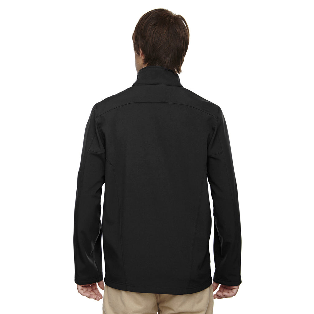 Core 365 Men's Black Cruise Two-Layer Fleece Bonded Soft Shell Jacket