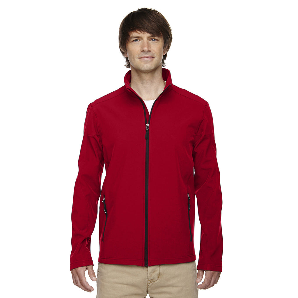 Core 365 Men's Classic Red Cruise Two-Layer Fleece Bonded Soft Shell Jacket