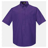 Core 365 Men's Campus Purple Optimum Short-Sleeve Twill Shirt