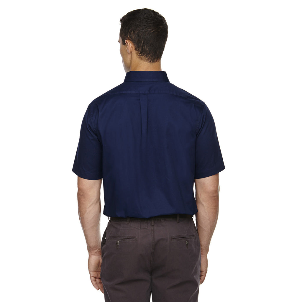 Core 365 Men's Classic Navy Optimum Short-Sleeve Twill Shirt